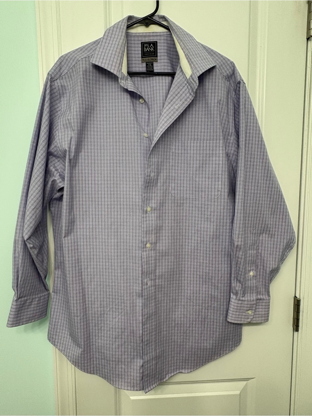 Jos. A. Bank Purple Check Dress Shirt